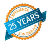 25 Years Experience badge